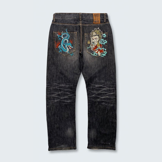 Authentic Vintage Japanese Denim Jeans  (33")