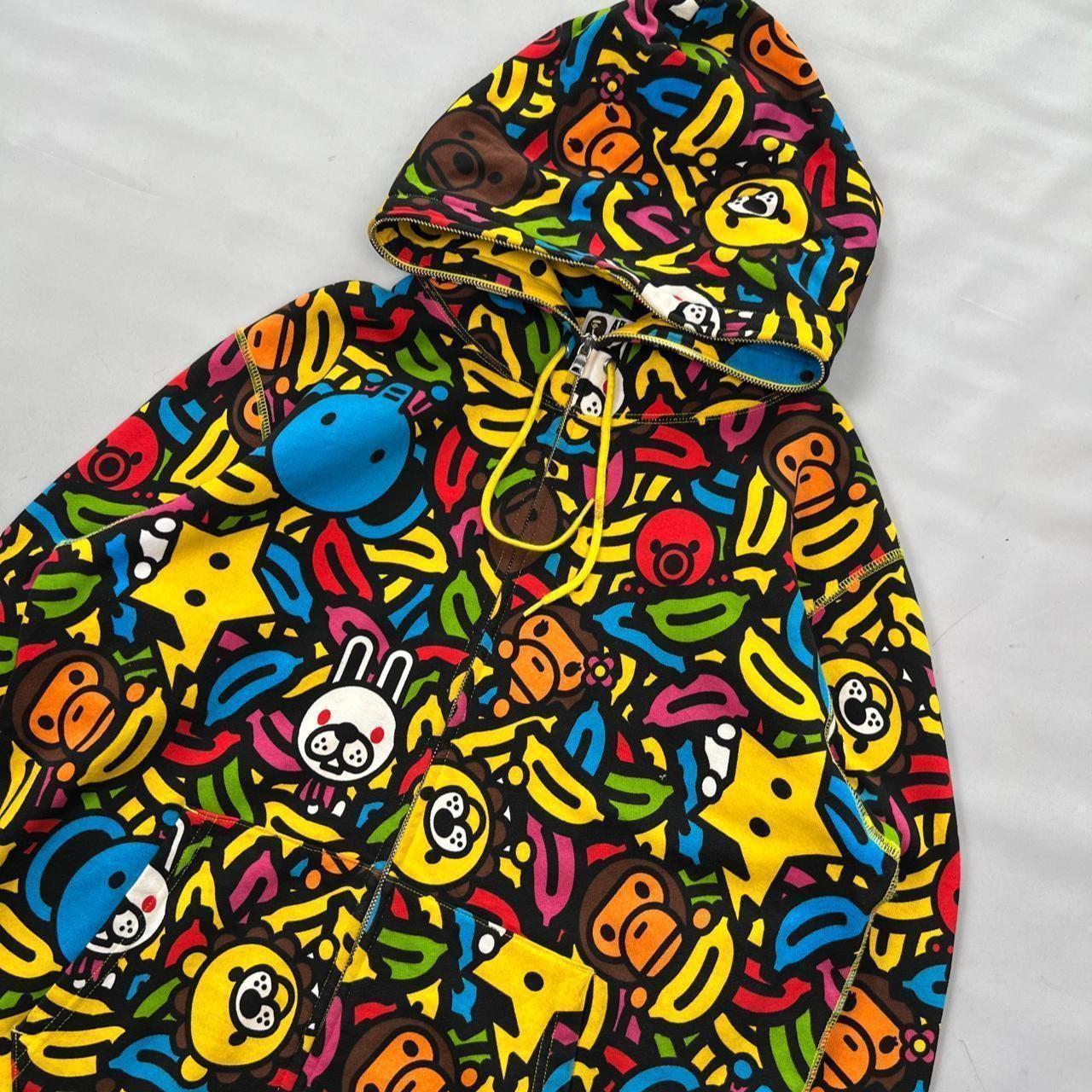 Authentic Vintage Bape Animal Banana Safari Milo Full Zip Hoodie (XL)