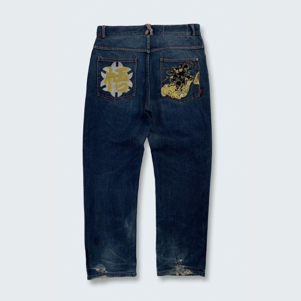 Authentic Vintage Embroidered Japanese Denim Jeans (34")