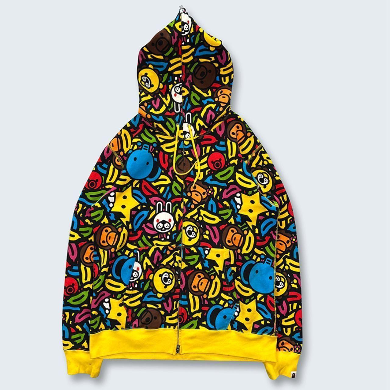 Authentic Vintage Bape Animal Banana Safari Milo Full Zip Hoodie (XL)